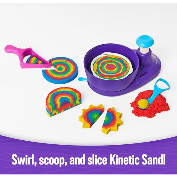 Kinetic Sand, Swirl N’ Surprise Playset with 2lbs of Play Sand, sensory tools! - Picture 4 of 6